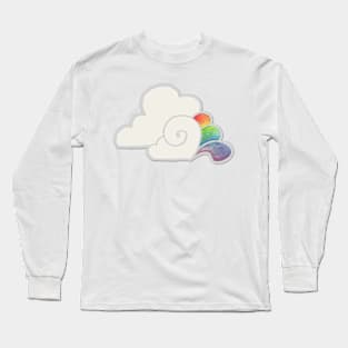 Watercolor Rainbow Cloud Long Sleeve T-Shirt